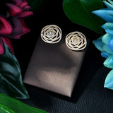 HIBRIDE New Circle Clear AAA Cubic Zirconia Stud Earrings E-51