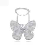 HIBRIDE Clear Butterfly Open Ring