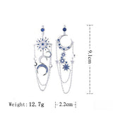 HIBRIDE Star&Moon Shape Dangle Earrings  E-428