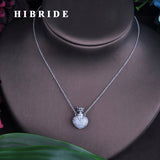 HIBRIDE New Fashion Heart Shape Pendant Necklace