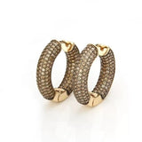 HIBRIDE Multi Colors AAA Cubic Zirconia Round Circle Hoop Earrings Brincos Bijoux E-671