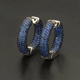 HIBRIDE Multi Colors AAA Cubic Zirconia Round Circle Hoop Earrings Brincos Bijoux E-671