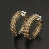 HIBRIDE Multi Colors AAA Cubic Zirconia Round Circle Hoop Earrings Brincos Bijoux E-671