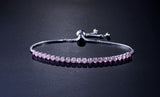 HIBRIDE Round Shape Pink Cubic Zircon Tennis Bracelets