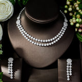 HIBRIDE Sparking Round Shape Crystal Jewelry Sets