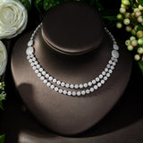 HIBRIDE Sparking Round Shape Crystal Jewelry Sets