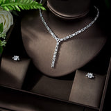 HIBRIDE New Square Flower Design Luxury Women Jewelry Set