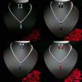 HIBRIDE New Style White Gold Color AAA CZ Bridal Jewelry Sets N-1045