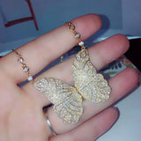HIBRIDE New Trendy butterfly Shape Pendant Necklace