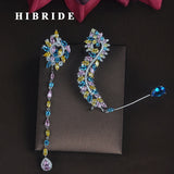 HIBRIDE Unique Design Women Bride Party Show Drop Earrings E-686