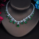 HIBRIDE Sparkling Green Cubic Zirconia Jewelry Sets