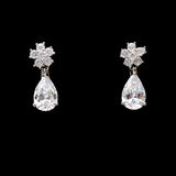 HIBRIDE Water Drop Crystal Rhinestone Brazil Style Wedding Luxury Necklace Earrings Sets