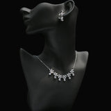 HIBRIDE Water Drop Crystal Rhinestone Brazil Style Wedding Luxury Necklace Earrings Sets