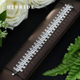 HIBRIDE Gorgeous Silver Color AAA Cubic Zirconia Bracelet B-95