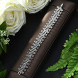 HIBRIDE Gorgeous Silver Color AAA Cubic Zirconia Bracelet B-95