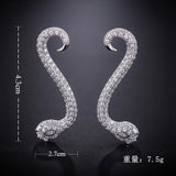 HIBRIDE Snake Shape Pendant Stud Earrings Dubai E-444