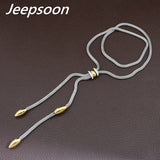 Long Stainless Steel Jewelry Fashion Silver Color Romantic Chain Necklace