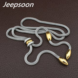 Long Stainless Steel Jewelry Fashion Silver Color Romantic Chain Necklace