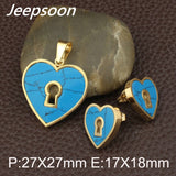 Heart Style 2Colors Stainless Steel Pendant and Earring sets SBJFKDCA
