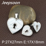 Heart Style 2Colors Stainless Steel Pendant and Earring sets SBJFKDCA