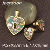 Heart Style 2Colors Stainless Steel Pendant and Earring sets SBJFKDCA