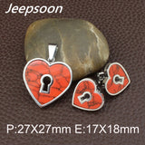 Heart Style 2Colors Stainless Steel Pendant and Earring sets SBJFKDCA