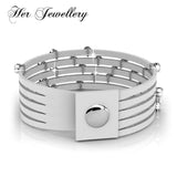 Faux Leather Trendy Alloy Bracelet