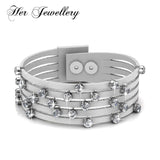 Faux Leather Trendy Alloy Bracelet