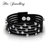 Faux Leather Trendy Alloy Bracelet