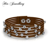 Faux Leather Trendy Alloy Bracelet