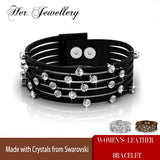 Faux Leather Trendy Alloy Bracelet