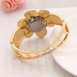 Gold Plated Hollow Quartz Watch Casual Wristwatch