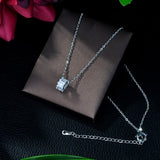 Hibride Flower Cluster Clear Crystal Zirconia Gold Color Necklaces Pendants