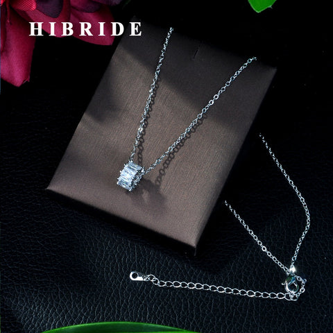 Hibride Flower Cluster Clear Crystal Zirconia Gold Color Necklaces Pendants