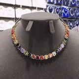 Hibride Multi-color Beautiful Full AAA Cubic Zircon Pendant Necklace