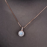 Hibride Sparkling Tear Drop Zirconia Crystal Zircon Pendant Chain Necklaces