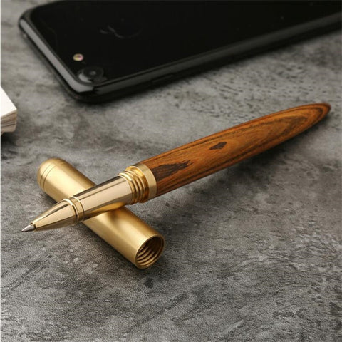 0.5mm Black ink Luxury wood Ballpoint pen