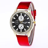 Leather Band Creative Fashion Girl Analog Alloy Quartz Wrist Watch