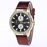 Leather Band Creative Fashion Girl Analog Alloy Quartz Wrist Watch