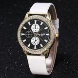 Leather Band Creative Fashion Girl Analog Alloy Quartz Wrist Watch