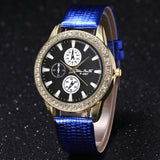 Leather Band Creative Fashion Girl Analog Alloy Quartz Wrist Watch