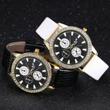 Leather Band Creative Fashion Girl Analog Alloy Quartz Wrist Watch