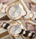 Retro style Fashion Vintage Crystals Rhinestone round Wrist Watch