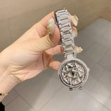 Quartz Big Stone Crystal Waterproof Stainless Steel Wrist Watch