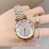 Silver Rose Gold Stainless Steel Quartz Watches Japanese Movement