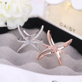 High quality brand fashion personality micro inlay AAA zircon cross ladies ring for women wedding ring wholesale