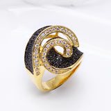High quality designer micro pave cubic zirconia rings