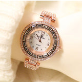 Diamond quartz bracelet watches