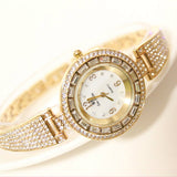 Diamond quartz bracelet watches