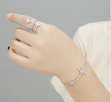 simple star with the joint ring double word star creative meteor opening ring